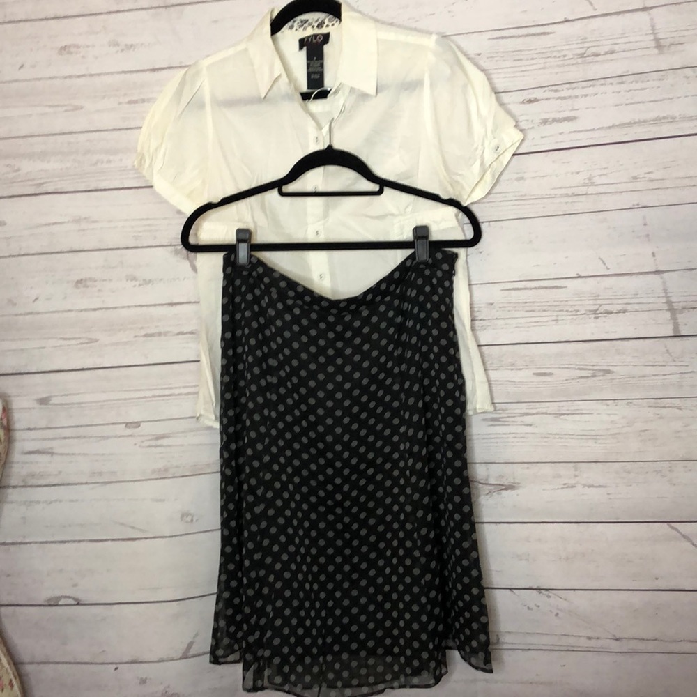 Super cute black and white outfit